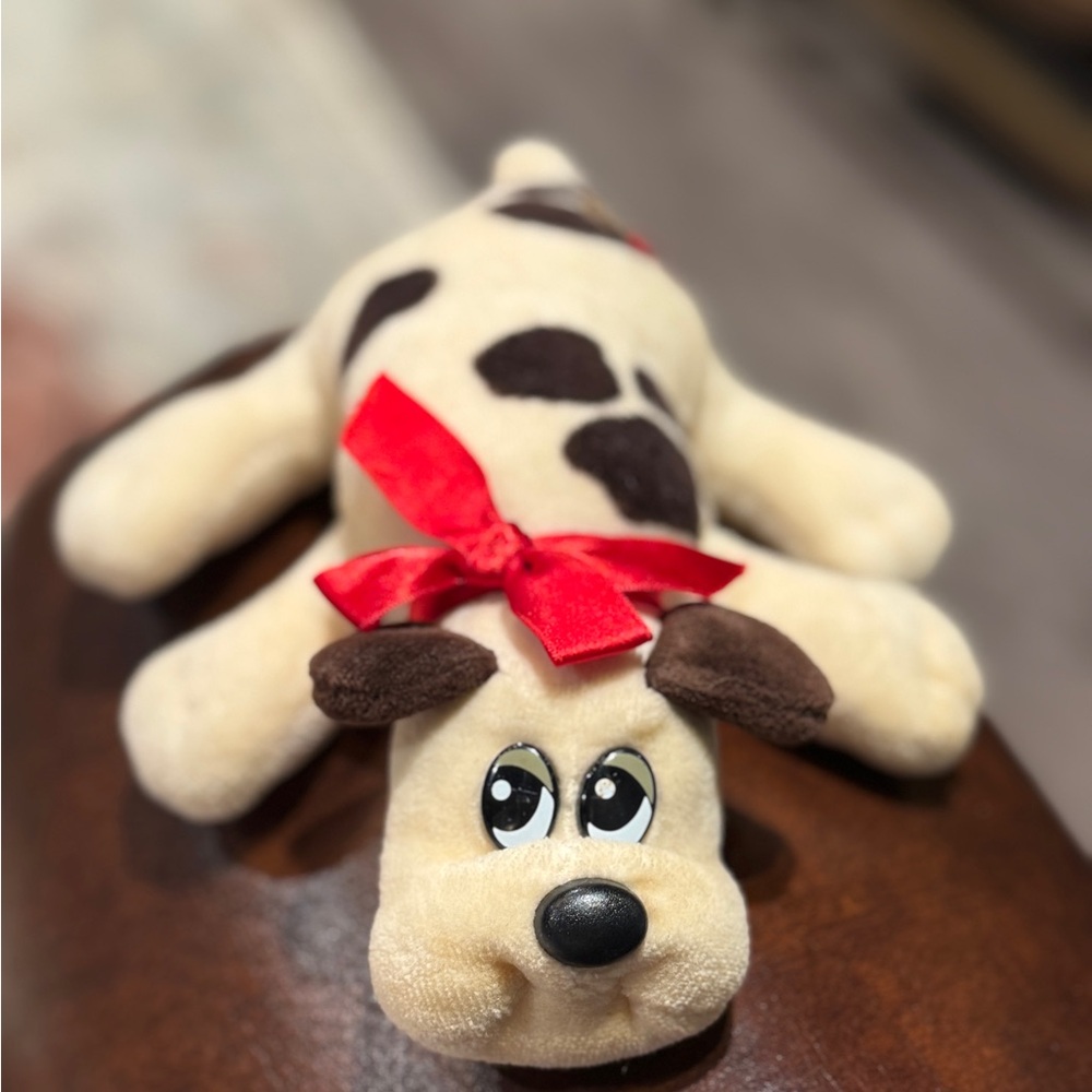 Tonka Plush Dog Toy with Red Bow